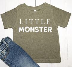 Little Monster Halloween Baby Boy or Toddler Shirt