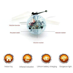 Mini Fun Kids Toy Suspended Crystal Ball Sensing Aircraft Hand