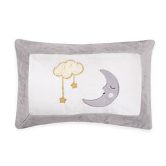 Moon and Stars Pillow Decorative Applique Pillow